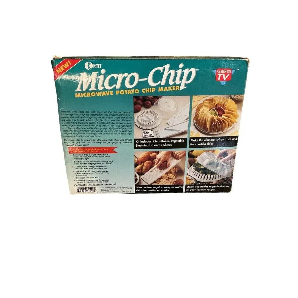 Vintage 1995 Koktel Micro-Chip‎ Microwave Potato Chip Maker NIB